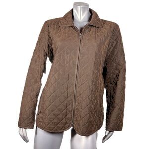 Croft & Barrow Women's Brown Quilted Puffer Jacket